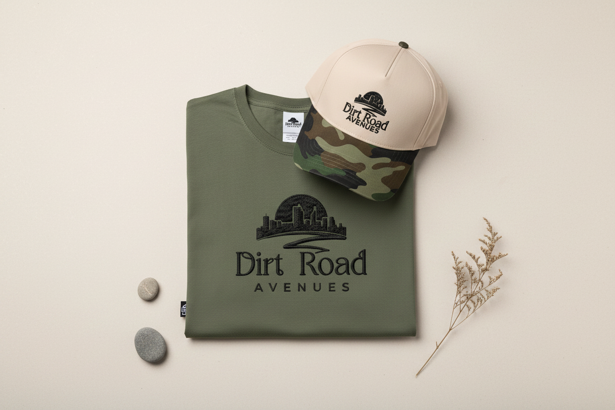 Bundle - Beige Camo Cap + Military Green Tee